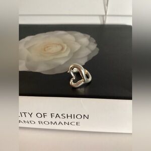 Tiffany & Co. Elsa Peretti Sterling Silver 925 Open Heart Ring